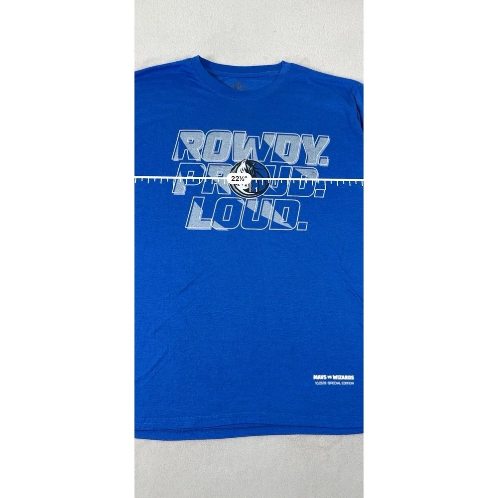Dallas Mavericks Rowdy Proud Loud Special Edition T Shirt Men's XL Blue NBA